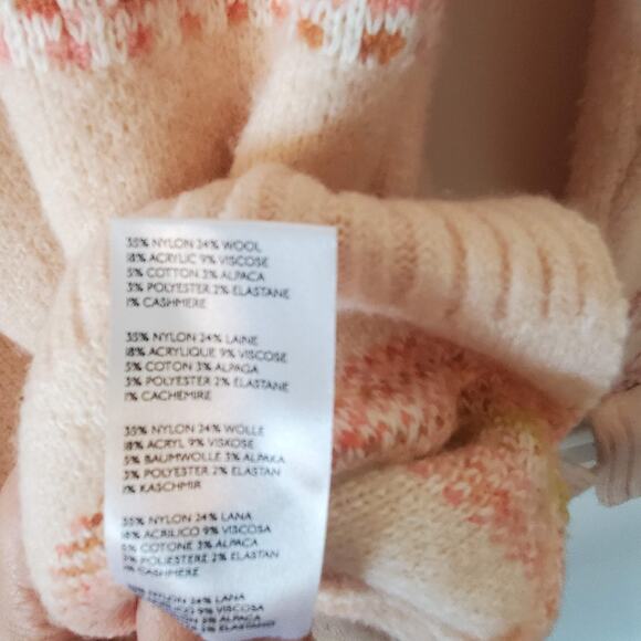 Anthropologie Aimee Pommed Alpaca Sweater Size XS Pink Oversized Wool Blend - Picture 5 of 5